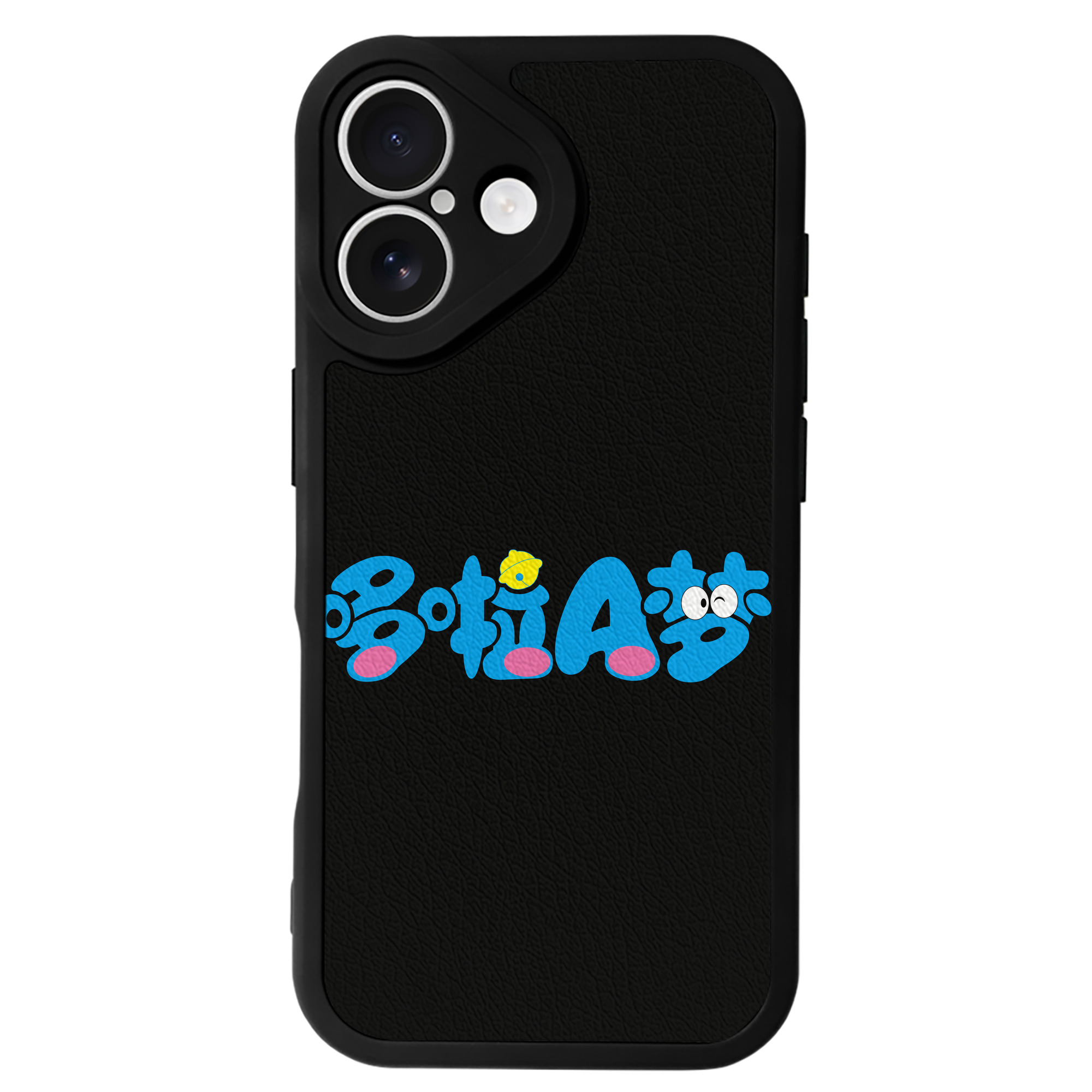 （画像用） ドラえもん Doraemon 【iPhone 16シリーズ対応】シリコンスマホケース（レザー調） 材質：シリコン
